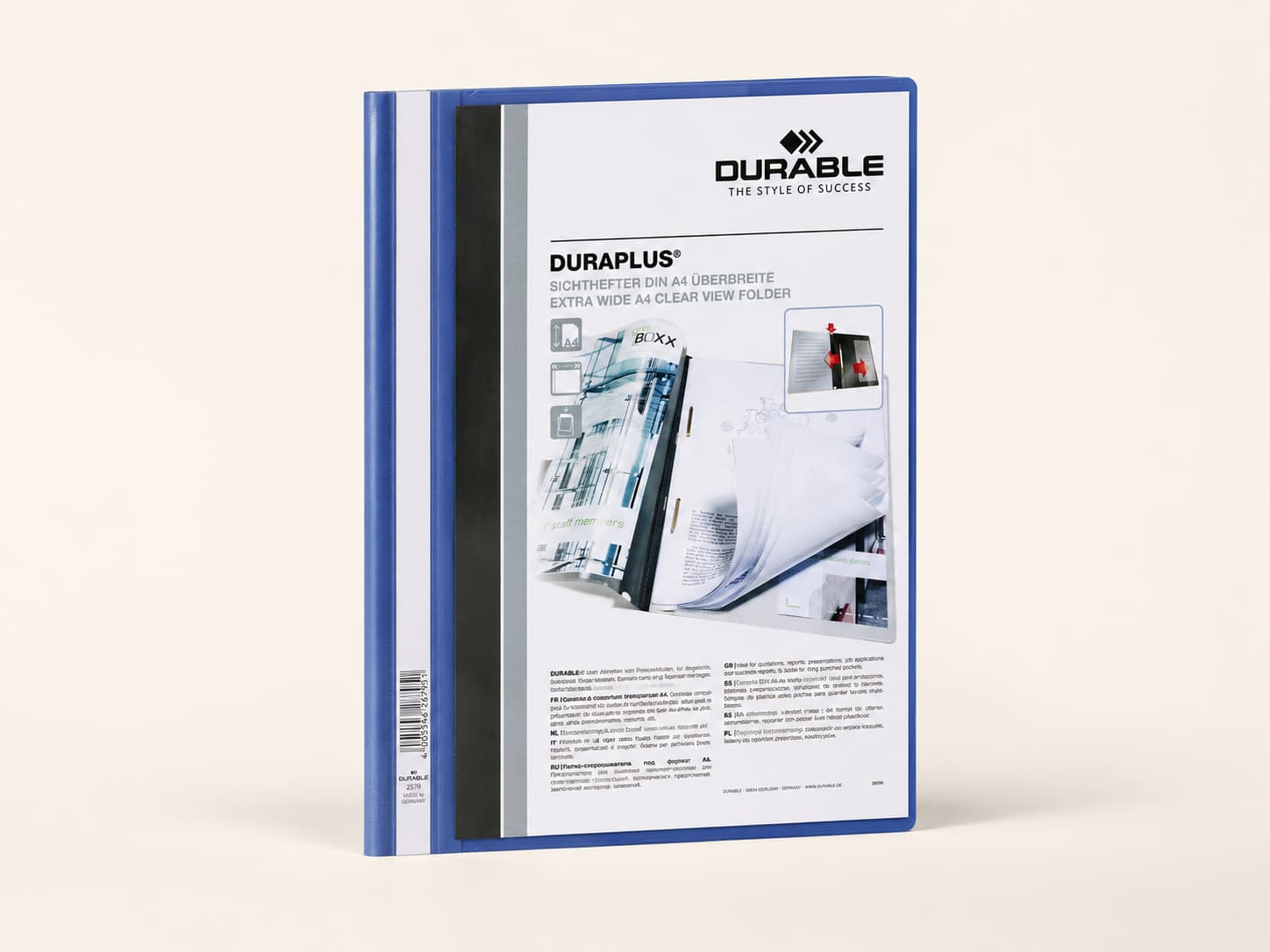 Dossier Durable Duraplus A4 funda transparente · E Farré Barcelona