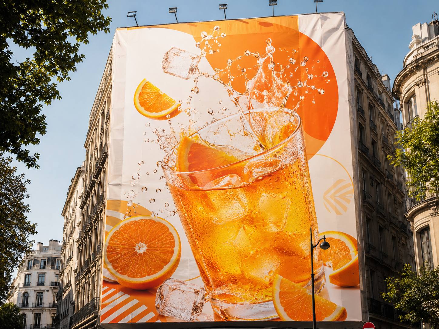 Lona fachada publicidad exterior impresion gran formato · E Farré Barcelona