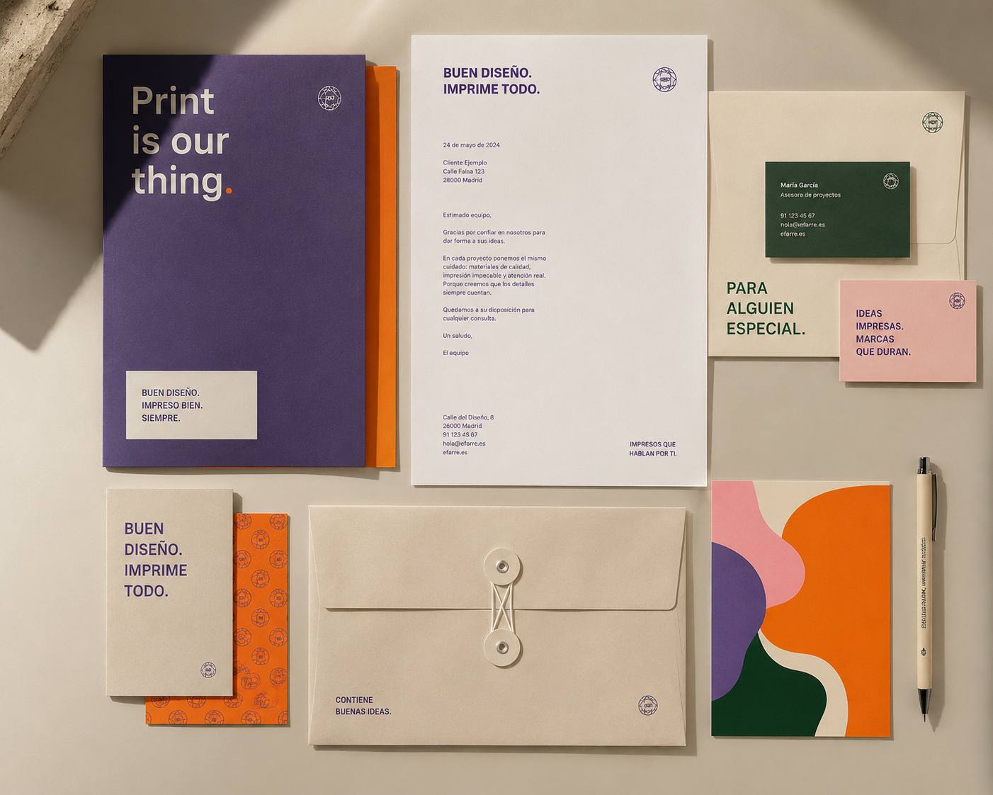 Papeleria corporativa imagen empresa impresion · E Farré Barcelona