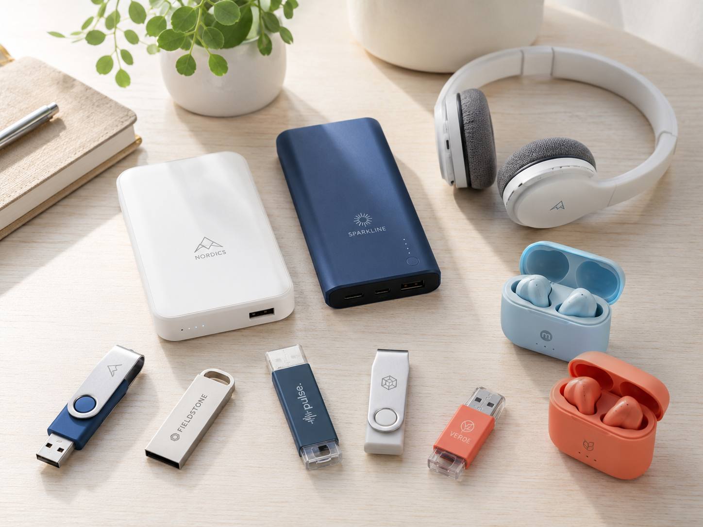 Usb powerbanks auriculares tecnologia regalos empresa · E Farré Barcelona