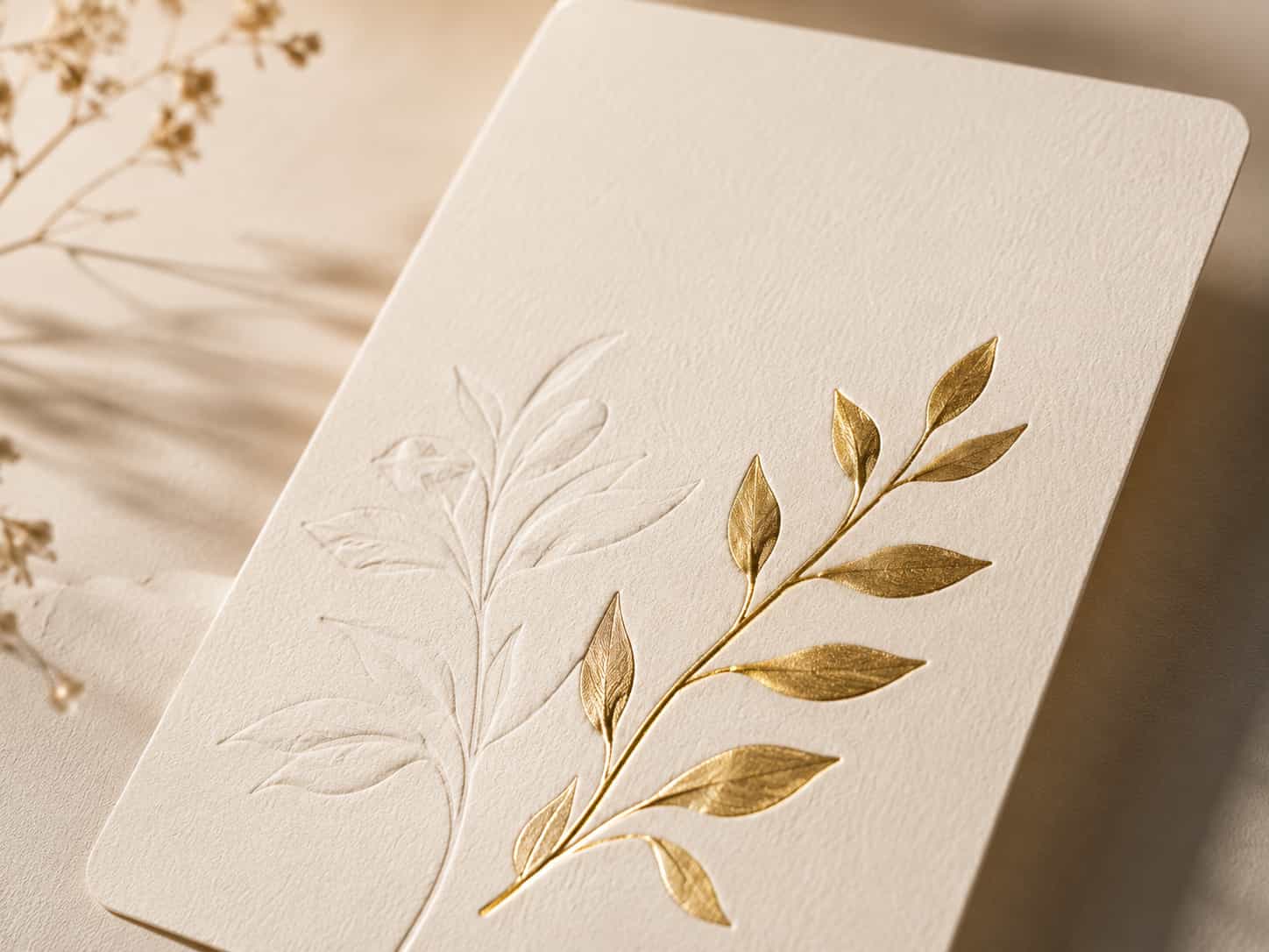 Relieves y stamping dorado en papel · E Farré Barcelona